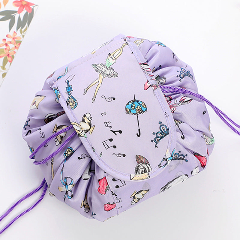 Small Lazy Drawstring Cosmetic Bag Portable
