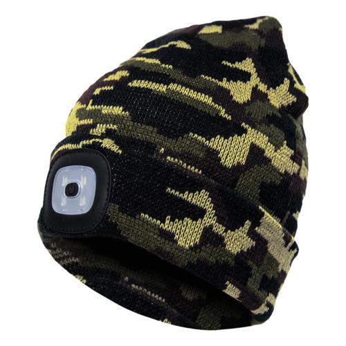 LED Light  Knit Hat Button  Knitted Hat/ Battery Powered