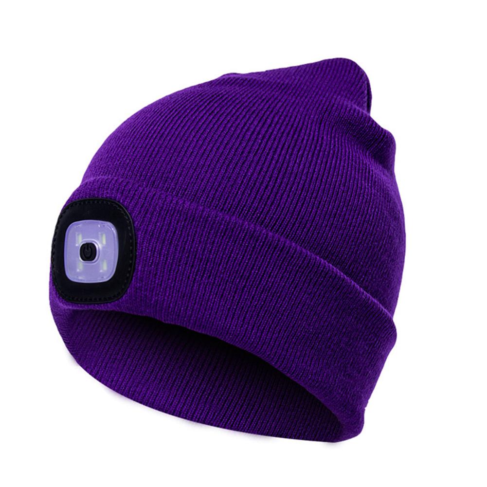 LED Light  Knit Hat Button  Knitted Hat/ Battery Powered