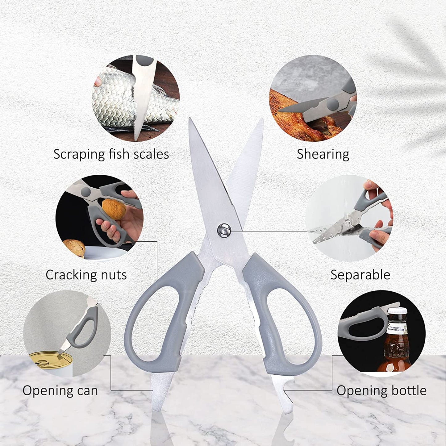 Kitchen Knife Set. LapEasy 15 Pcs W/ Block, Stainless Steel Hollow Handle Cutlery W /Manual Sharpener