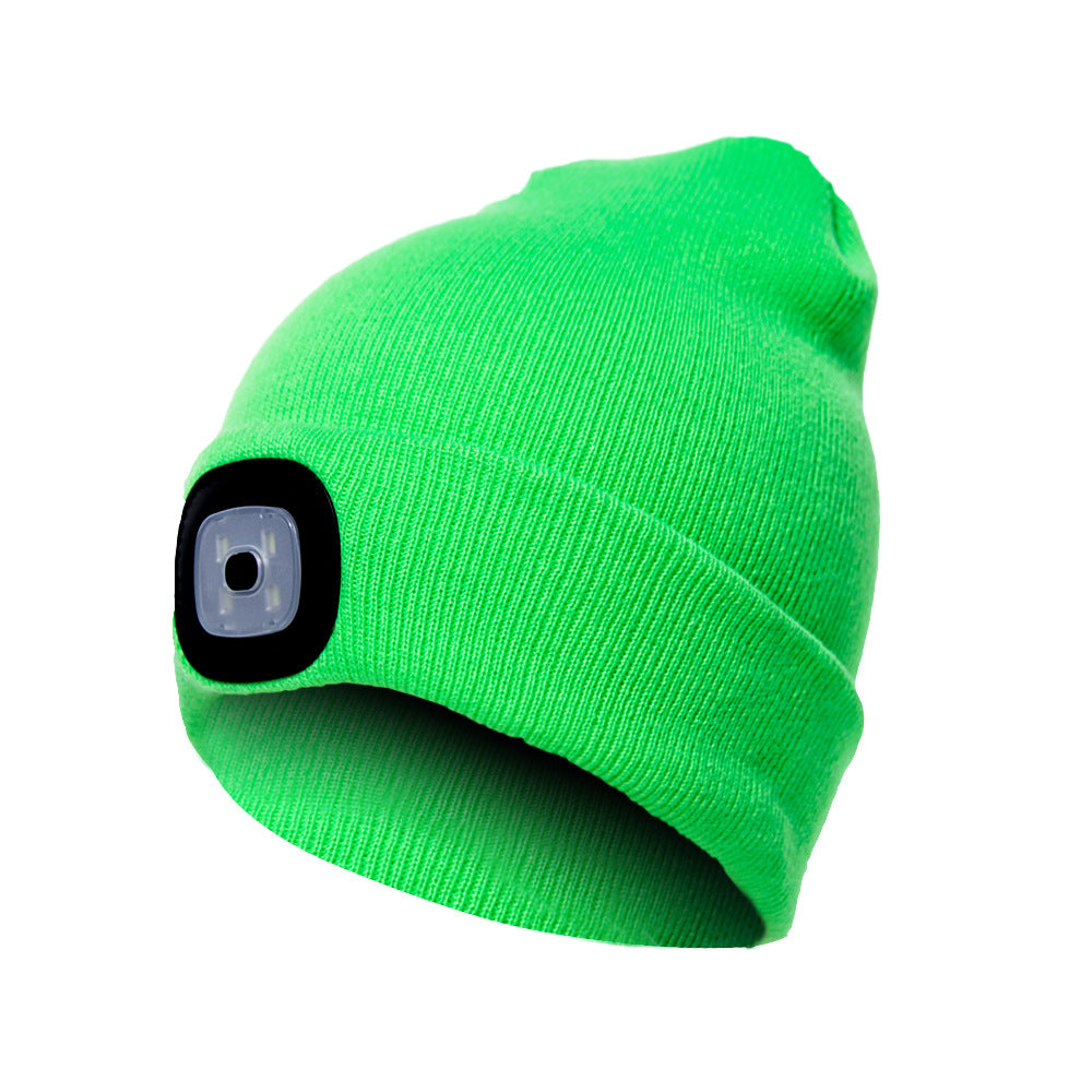 LED Light  Knit Hat Button  Knitted Hat/ Battery Powered