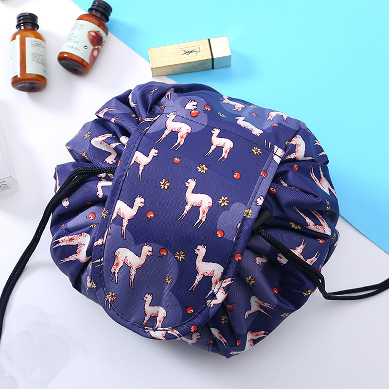 Small Lazy Drawstring Cosmetic Bag Portable