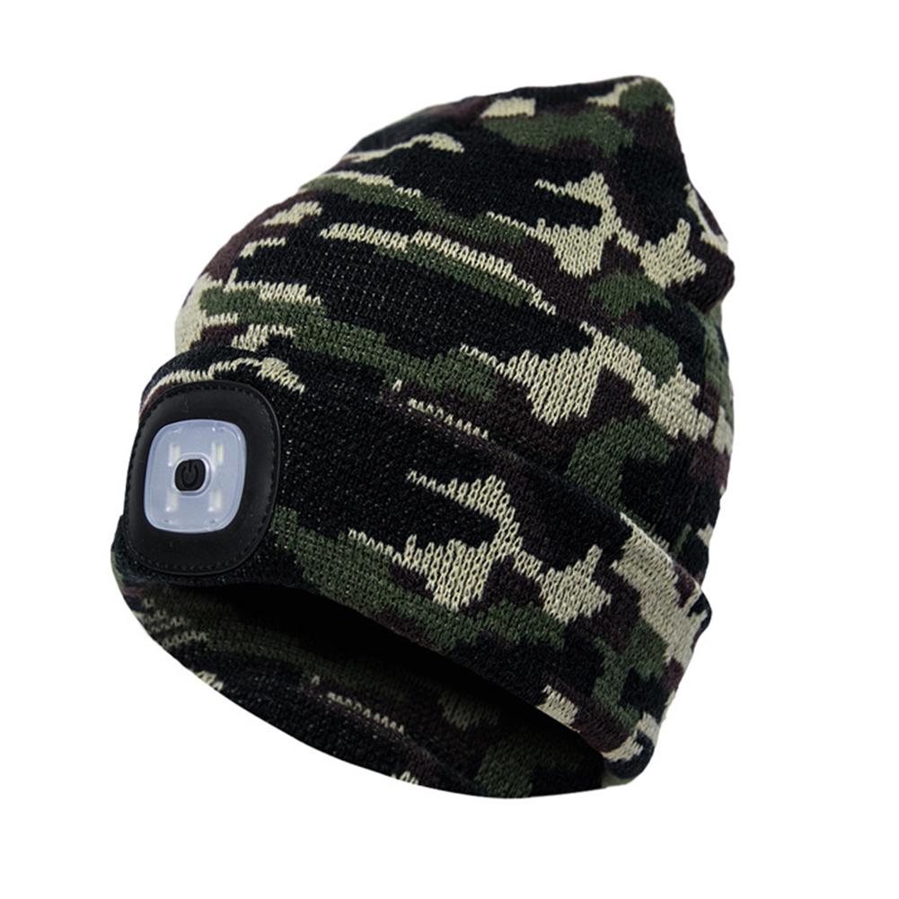 LED Light  Knit Hat Button  Knitted Hat/ Battery Powered