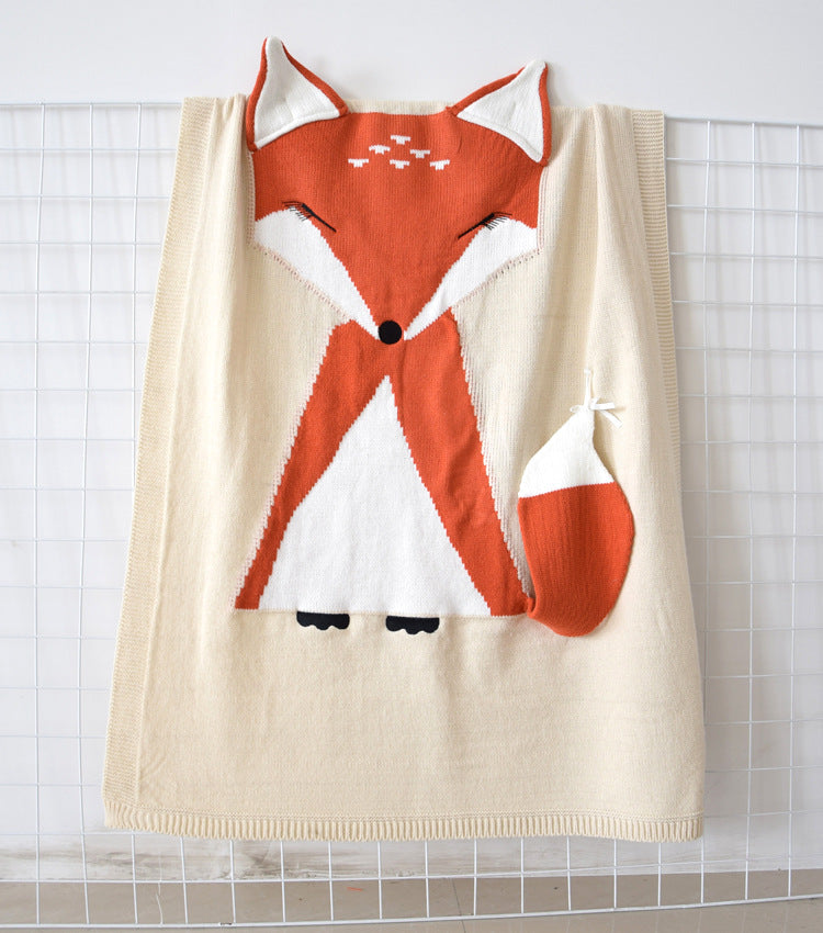 Fox Blanket Three-Dimensional Ear Blanket For baby and Kids