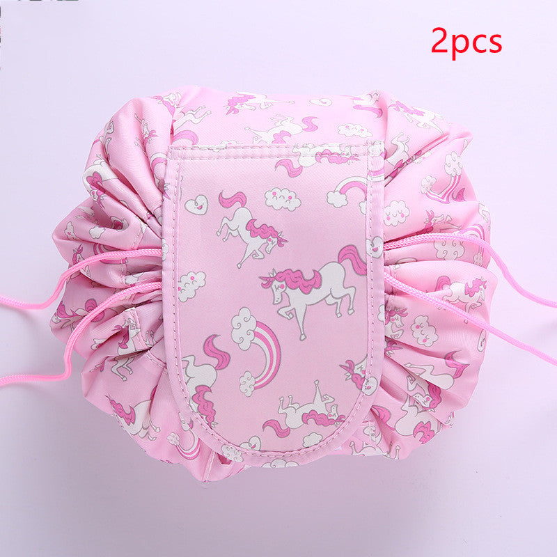 Small Lazy Drawstring Cosmetic Bag Portable