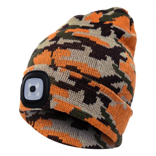 LED Light  Knit Hat Button  Knitted Hat/ Battery Powered