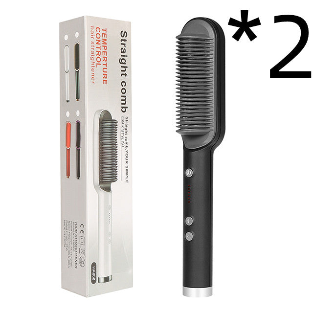 2 In 1 Hair Straightener Hot Comb and Brush