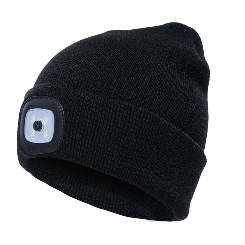 LED Light  Knit Hat Button  Knitted Hat/ Battery Powered