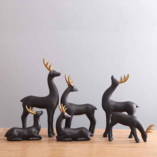 Home Decor   accessories  Porcelain Nordic Elk