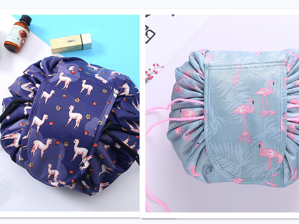 Small Lazy Drawstring Cosmetic Bag Portable