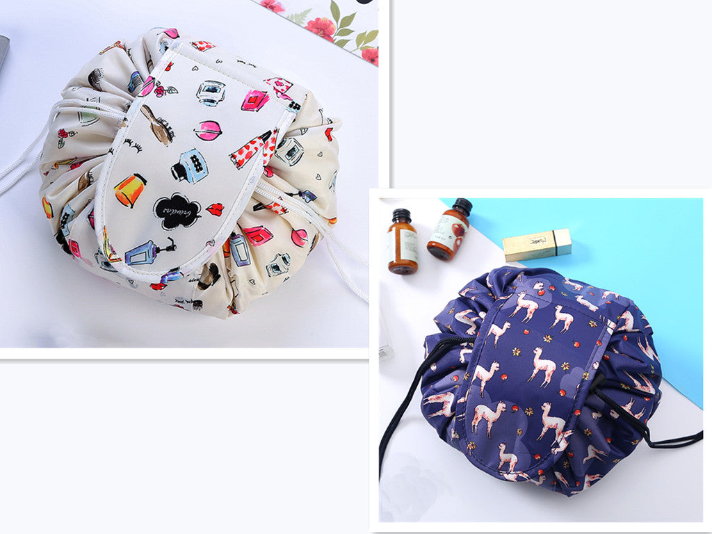 Small Lazy Drawstring Cosmetic Bag Portable