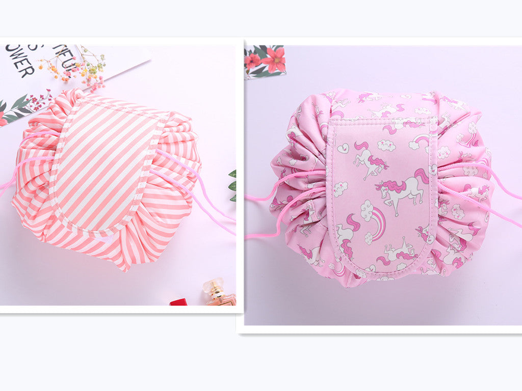 Small Lazy Drawstring Cosmetic Bag Portable