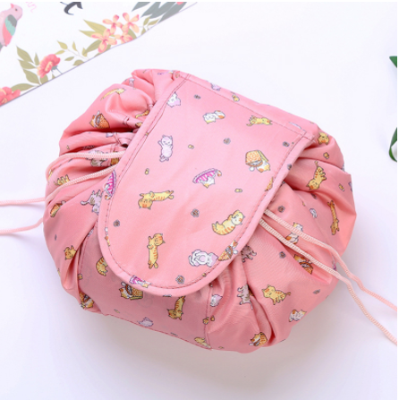 Small Lazy Drawstring Cosmetic Bag Portable