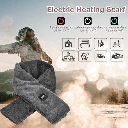 Electric Heated  Neck Scarf 5V , 3 Level Temperature Control & Rechargeable