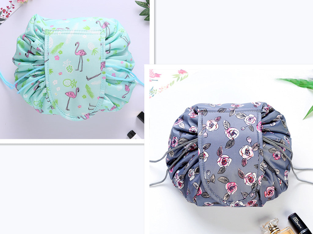 Small Lazy Drawstring Cosmetic Bag Portable