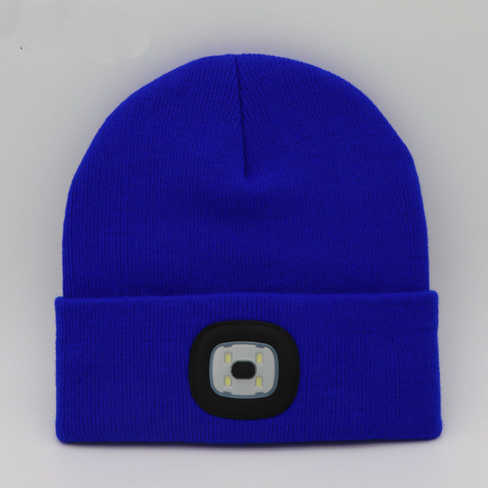 LED Light  Knit Hat Button  Knitted Hat/ Battery Powered