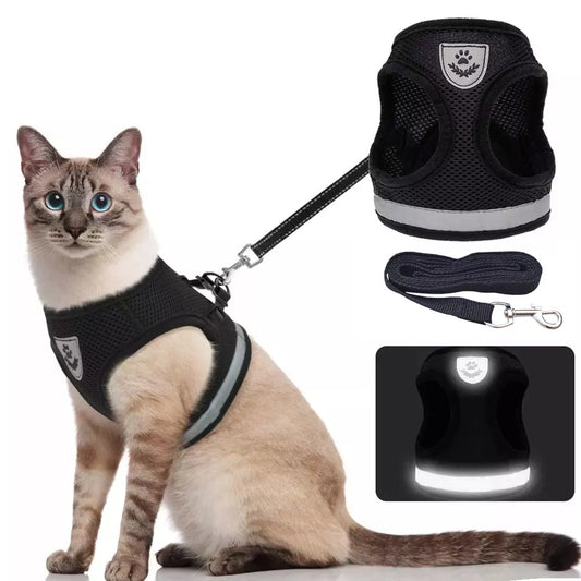 Adjustable Easy Control Reflective Cat Harness
