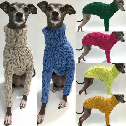 Dog  Knitted  Turtleneck Sweater for Italian Greyhound and  Whipet,