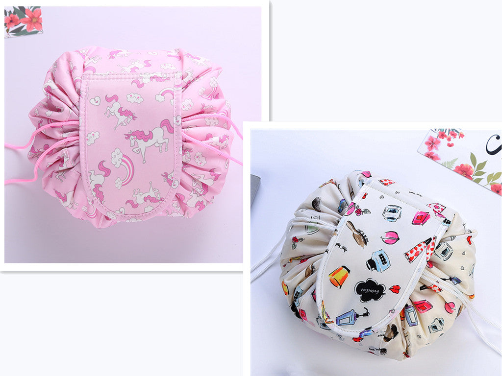 Small Lazy Drawstring Cosmetic Bag Portable