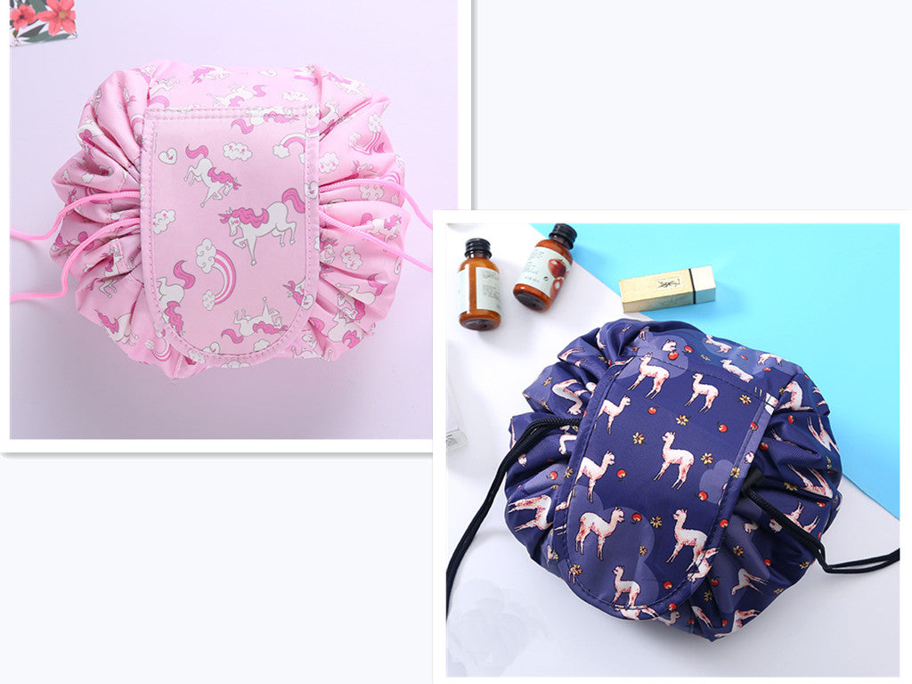 Small Lazy Drawstring Cosmetic Bag Portable