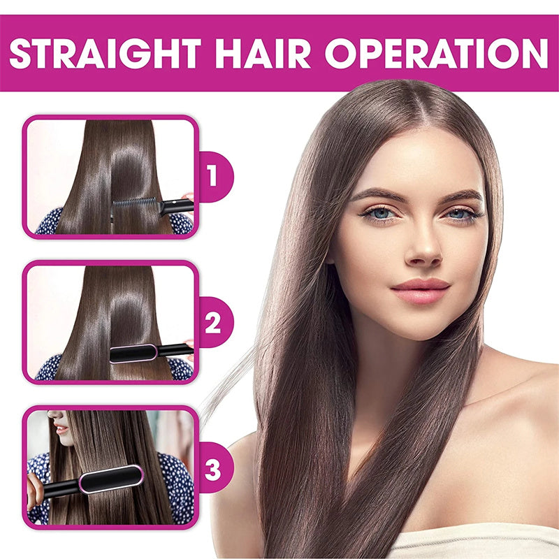 2 In 1 Hair Straightener Hot Comb and Brush