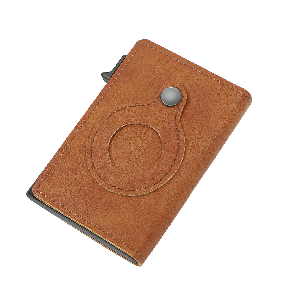 Genuine Leather Minimalist  Airtag Wallet /Credit Card Holder