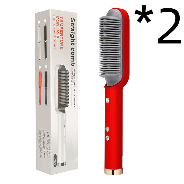 2 In 1 Hair Straightener Hot Comb and Brush