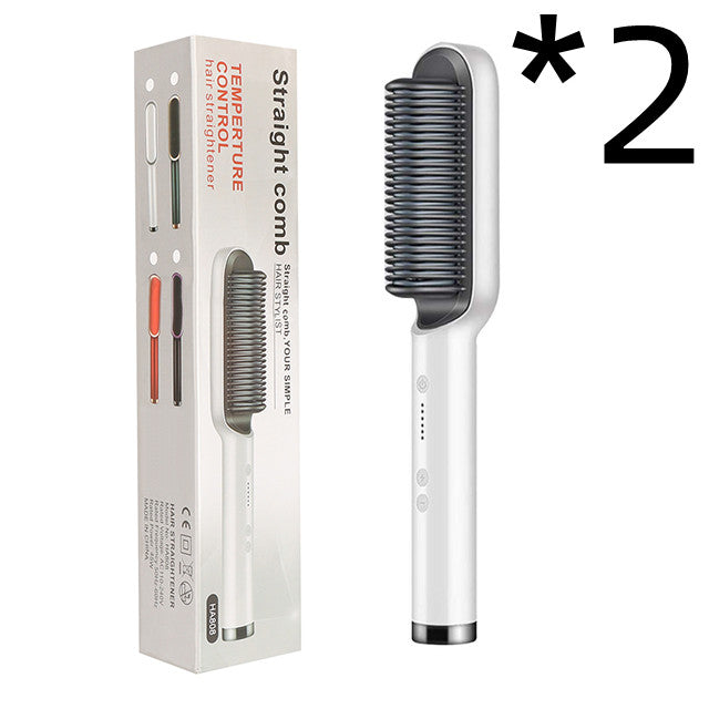 2 In 1 Hair Straightener Hot Comb and Brush