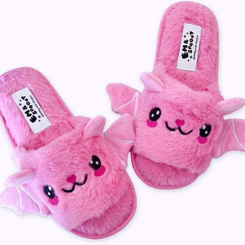 Halloween Bat Slippers With Wings