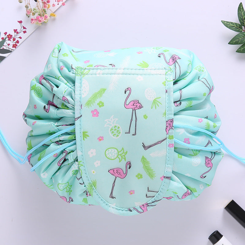 Small  Lazy Drawstring Cosmetic Bag Portable