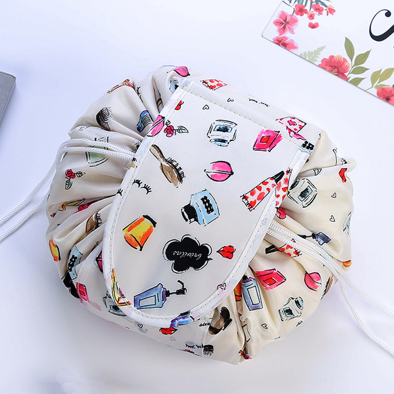 Small  Lazy Drawstring Cosmetic Bag Portable