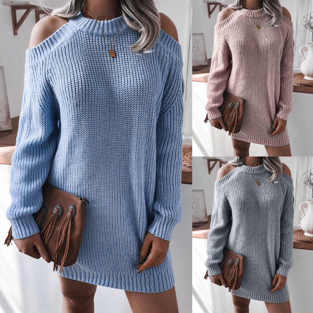 Bare Shoulder Sweater Tunic