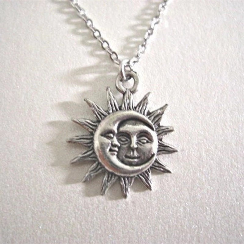 Sun Moon Pendant Necklace