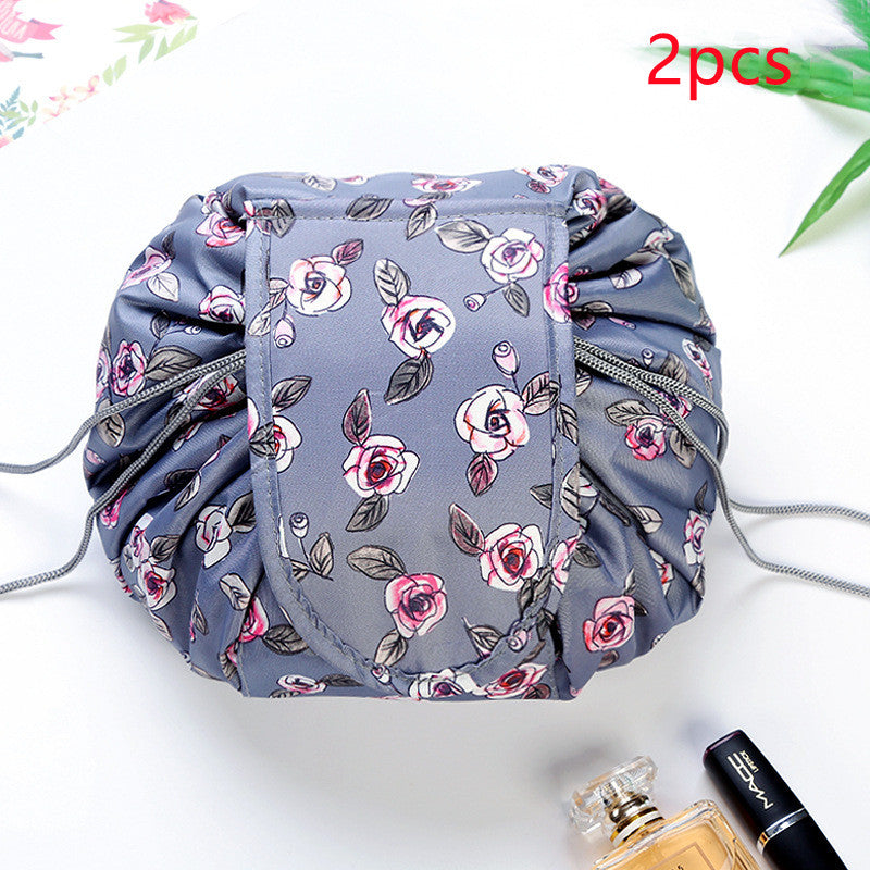 Small  Lazy Drawstring Cosmetic Bag Portable