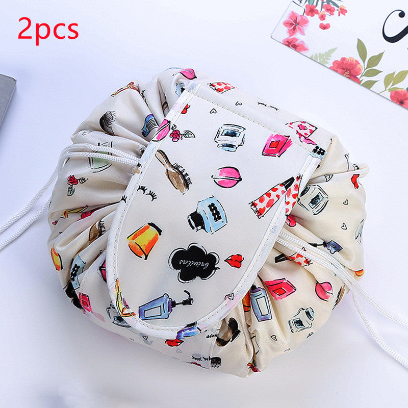 Small  Lazy Drawstring Cosmetic Bag Portable