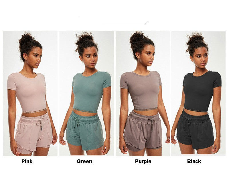 Yoga Short Set with Crop Top