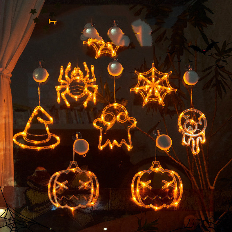 Halloween  Hanging LED Lights Spiders,Pumpkin, ghost Home Decor