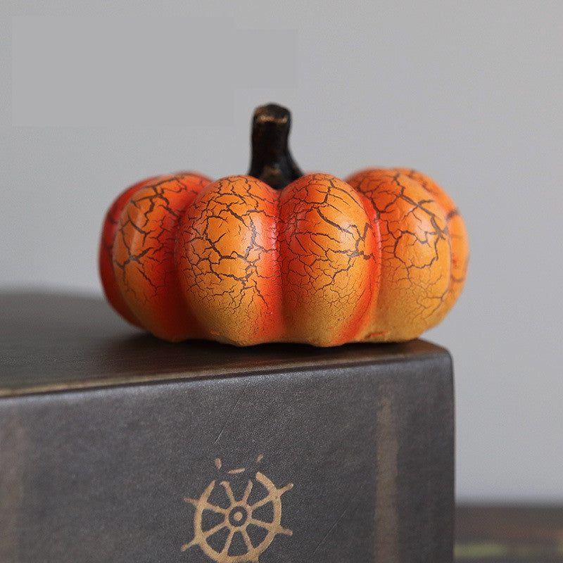 New Halloween Pumpkin Lantern Simulation  LED Candle Resin Lamp