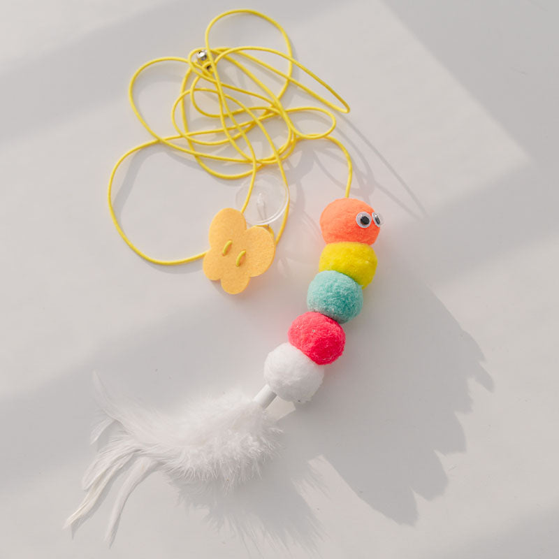 Interactive  Telescopic cat toy caterpillar and mouse