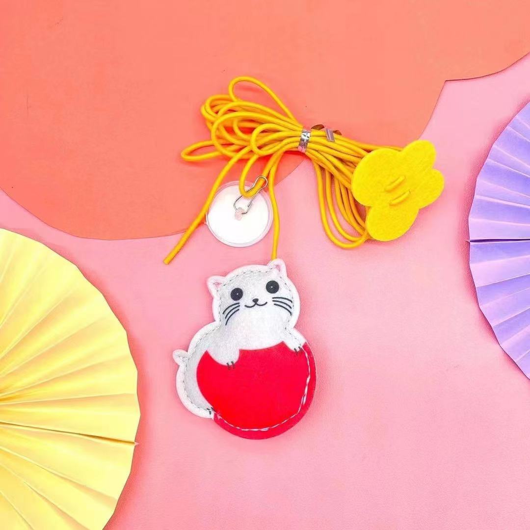 Interactive  Telescopic cat toy caterpillar and mouse