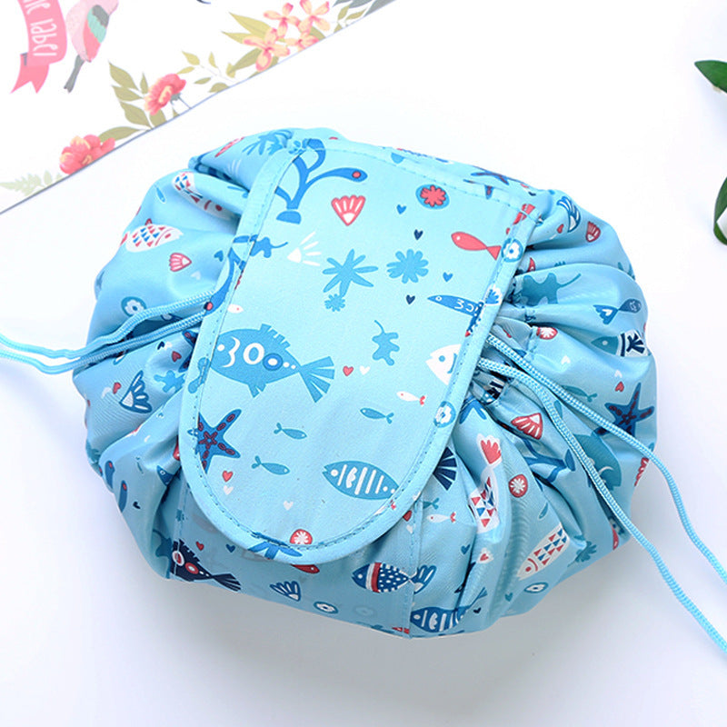 Small  Lazy Drawstring Cosmetic Bag Portable