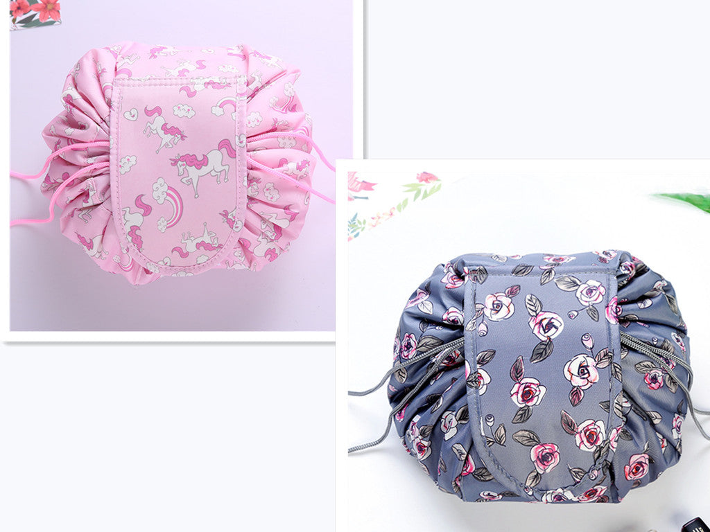 Small  Lazy Drawstring Cosmetic Bag Portable