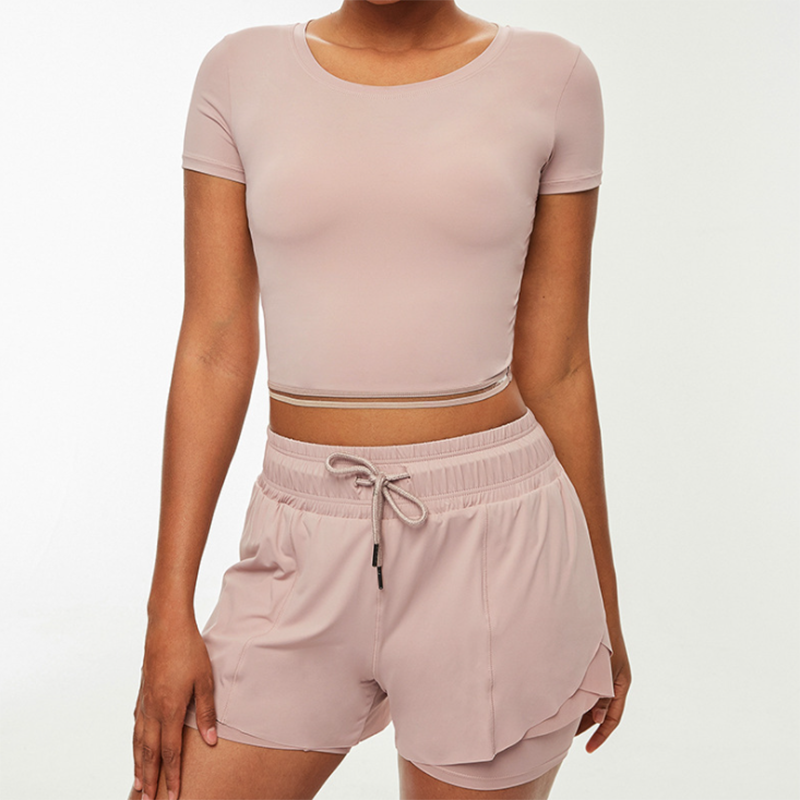 Yoga Short Set with Crop Top