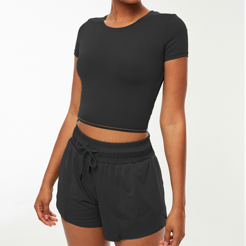 Yoga Short Set with Crop Top