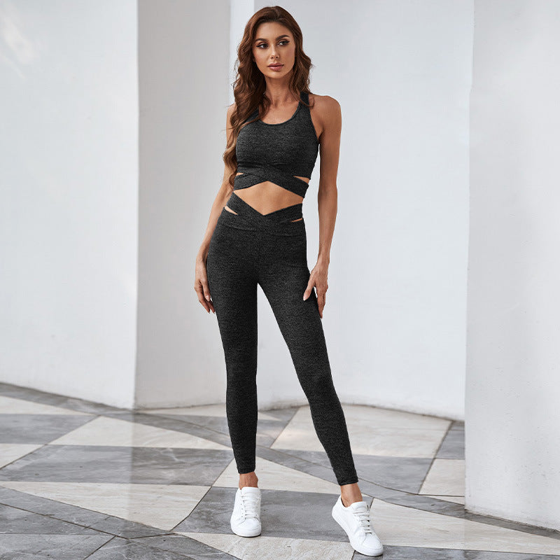 Women's Fashion Solid Color Sportswear Set