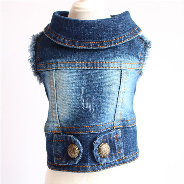 Designer Denim Dog Vest