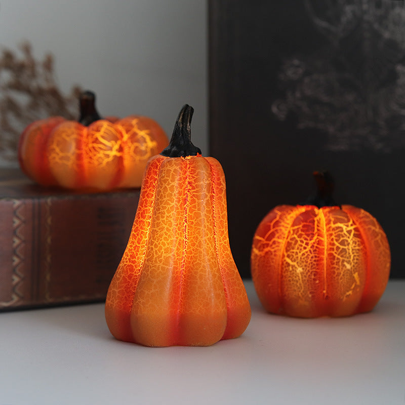 New Halloween Pumpkin Lantern Simulation  LED Candle Resin Lamp