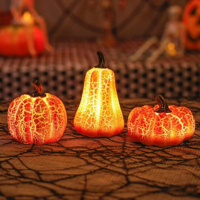 New Halloween Pumpkin Lantern Simulation  LED Candle Resin Lamp