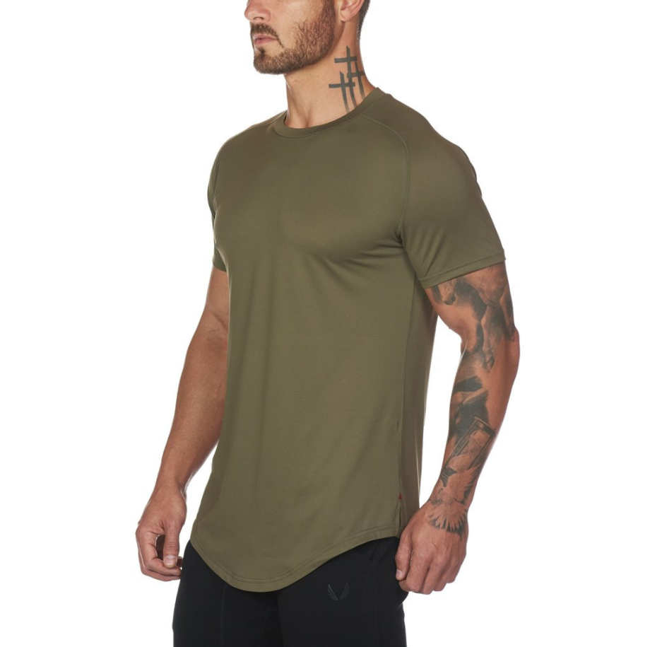 short sleeve Scoop bottom Fitness Tee