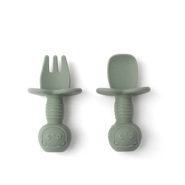 Baby Silicone Fork & Spoon Set